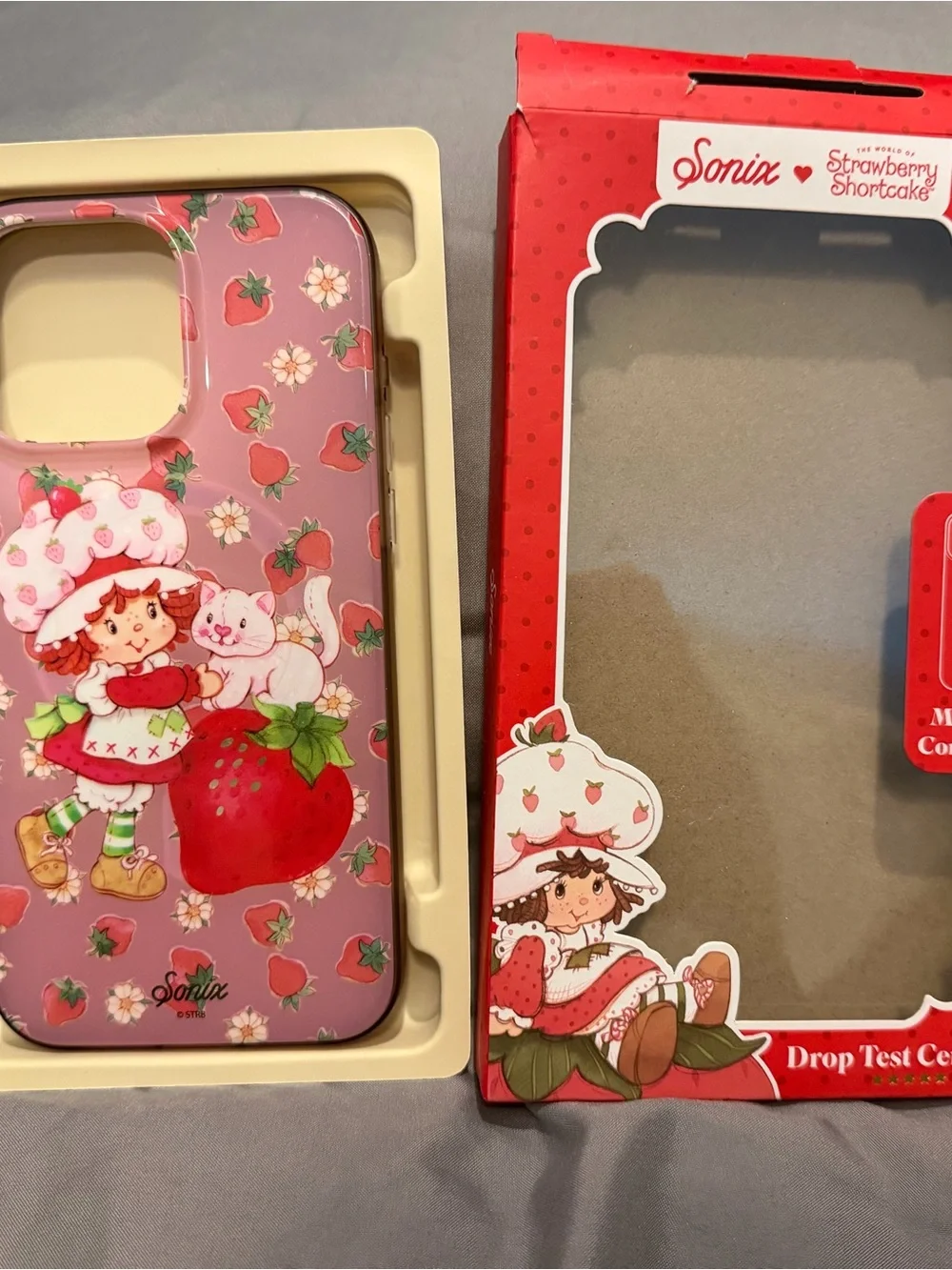 Sonix Strawberry Shortcake Clear Pink iPhone Case with Strawberry Art